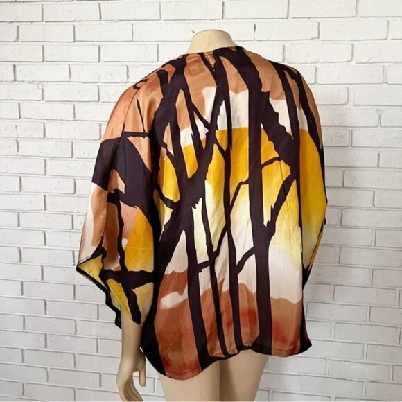 Mes Demoiselles Women’s Draped Silk Blouse - Size Small - Picture 8 of 14